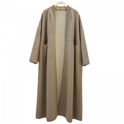 秋冬新款纯色重磅双面纯山羊绒针织外套宽松大牌简约风长袖 开衫女