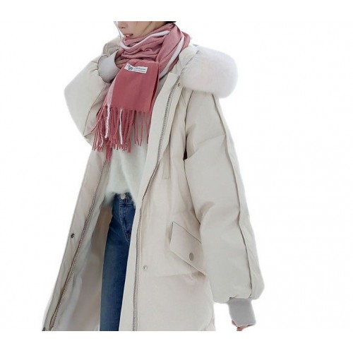 加厚羽绒服女中长款年新款冬装韩版宽松保暖白鸭绒过膝面包服